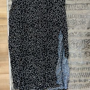 Polka dot midi skirt